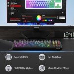 Redragon K707 PRO GB 80% Gasket RGB Gaming Keyboard, 3-Modes Wireless TKL Mechanical Keyboard w/Hot-Swap South-Facing LEDs Socket, PBT Gradient Keycaps & 5-Layer Noise Dampening, Custom Linear Switch