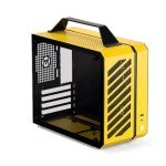 Mechanic Master Cool Cube Series C26 Mini M-ATX Case/Alumium/Steel/Temered Glass Small Form Factor Computer Case(Vitality Yellow)