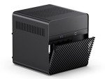 JONSBO N2 Black NAS ITX Case 5+1 Disk Bays Mini Aluminum Case, Built-in 12cm Fan, SFX Power Bite (L150mm Max.), Support 65mm CPU Cooler, Integrated Upper Cover Removable,Black