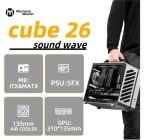 Mechanic Master Cool Cube Series C26 Mini M-ATX Case/Alumium/Steel/Temered Glass Small Form Factor Computer Case(Vitality Yellow)
