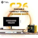 Mechanic Master Cool Cube Series C26 Mini M-ATX Case/Alumium/Steel/Temered Glass Small Form Factor Computer Case(Vitality Yellow)