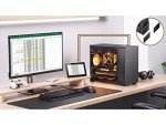 JONSBO D31 MESH SC Black Micro ATX PC Case with Screen, M-ATX/ITX Motherboard/Support RTX 4090(335-400mm) GPU 360/280AIO,Power ATX/SFX: 100mm-220mm Multiple Tool-Free Design Computer case