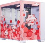 Velztorm Limited Edition Custom Art Aluminum Tempered Glass O11 Dynamic Mini Snow White Gaming Computer Case, Supports Mini-ITX, Micro-ATX, and ATX Motherboard Sizes, O11D Mini-S