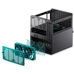 JONSBO N3 Mini-ITX NAS PC Chassis, ITX Computer Case, 8HHD+1-SSDD isk Bays NAS Mini Aluminum with Steel Plate Case, Built-in 2x10cm Fan, Power Support: SFX105mm, Support 130mm CPU Cooler