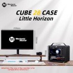 Mechanic Master Cool Cube Series C28 Matx/Itx Case/Alumium/Steel/Water-Cooling/Temered Glass Small Form Factor Computer Case (Elegant Black)