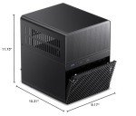 JONSBO N3 Mini-ITX NAS PC Chassis, ITX Computer Case, 8HHD+1-SSDD isk Bays NAS Mini Aluminum with Steel Plate Case, Built-in 2x10cm Fan, Power Support: SFX105mm, Support 130mm CPU Cooler