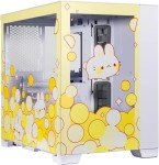 Velztorm Limited Edition Custom Art Aluminum Tempered Glass O11 Dynamic Mini Snow White Gaming Computer Case, Supports Mini-ITX, Micro-ATX, and ATX Motherboard Sizes, O11D Mini-S