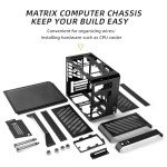 Mechanic Master Cool Cube Series C28 Matx/Itx Case/Alumium/Steel/Water-Cooling/Temered Glass Small Form Factor Computer Case (Elegant Black)