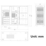 Generic ZhenLoong full tower NAS computer case ITX MATX ATX EATX 15 bay hot swap server GPU Graphic workstation chassis, Black, Loong1
