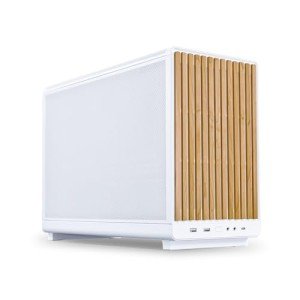 Lian Li A3-mATX-WD-26.3L Micro Form Factor Chassis-No Fans Included-Supports 360mm AIO-Modularity Design-for M-ATX, ITX Motherboard-DAN Cases Collaboration-Wood Front Panel-White (A3W-WD)