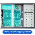 Generic ZhenLoong full tower NAS computer case ITX MATX ATX EATX 15 bay hot swap server GPU Graphic workstation chassis, Black, Loong1