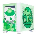 Velztorm Minty Frog Green Limited Edition Art Aluminum Tempered Glass O11 Dynamic Mini Snow White Gaming Computer Case, Supports Mini-ITX, Micro-ATX, and ATX Motherboard Sizes, O11D Mini-S