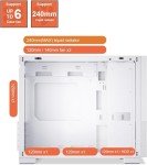 Segotep Memphis-S Meow Edition, M-ATX Mini Tower PC Case with Tempered Glass Panels, Support 40 Series GPU, USB 3.0, and 240MM Radiator, Lightning Panel Included - White (Memphis-S Meow Edition)