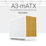 Lian Li A3-mATX-WD-26.3L Micro Form Factor Chassis-No Fans Included-Supports 360mm AIO-Modularity Design-for M-ATX, ITX Motherboard-DAN Cases Collaboration-Wood Front Panel-White (A3W-WD)
