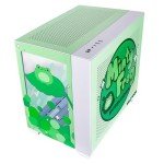 Velztorm Minty Frog Green Limited Edition Art Aluminum Tempered Glass O11 Dynamic Mini Snow White Gaming Computer Case, Supports Mini-ITX, Micro-ATX, and ATX Motherboard Sizes, O11D Mini-S