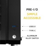 Mechanic Master Cool Cube Series C28 Matx/Itx Case/Alumium/Steel/Water-Cooling/Temered Glass Small Form Factor Computer Case (Elegant Black)