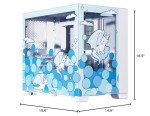 Velztorm Limited Edition Custom Art Aluminum Tempered Glass O11 Dynamic Mini Snow White Gaming Computer Case, Supports Mini-ITX, Micro-ATX, and ATX Motherboard Sizes, O11D Mini-S