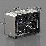 GEEEK Mini SFX ITX Aluminium Alloy G1-SE M8 M5 C2 C4 A4 Computer Case (Acrylic Side Plate Silver)