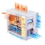 Segotep Memphis M-ATX Mini Tower PC Case with Tempered Glass Panels, Support 40 Series GPU, USB 3.0, and 240MM Radiator - White