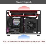 GEEEK Mini SFX ITX Aluminium Alloy G1-SE M8 M5 C2 C4 A4 Computer Case (Acrylic Side Plate Silver)