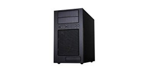 Silverstone Tek Micro-ATX Mini-DTX, Mini-ITX Mid Tower Computer Case with Aluminum Front Panel and Steel Body TJ08B-E - Black