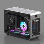 GEEEK Mini SFX ITX Aluminium Alloy G1-SE M8 M5 C2 C4 A4 Computer Case (Acrylic Side Plate Silver)