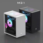 YXHGeeek Geeek Mini ITX Computer Case,M21 M31 ITX Computer Case,120 Water Cooled Computer Case,Small 1U Power Supply Computer Case (m31, Black)