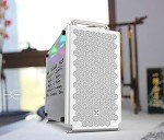 A4 Compact ITX PC Case A50 G5 K55 SFX Computer Case Aluminum Mini-ITX Small Computer Case Test Bench Mini Computer Host Tempered Acrylic Side Panel B2
