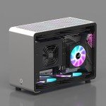 GEEEK Mini SFX ITX Aluminium Alloy G1-SE M8 M5 C2 C4 A4 Computer Case (Acrylic Side Plate Silver)