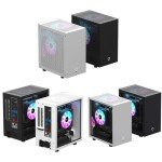 YXHGeeek Geeek Mini ITX Computer Case,M21 M31 ITX Computer Case,120 Water Cooled Computer Case,Small 1U Power Supply Computer Case (m31, Black)
