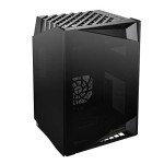 Silverstone SST-LD03B Lucid Mini Tower Mini-ITX Computer Case, Silent High Airflow Performance, 3X Tinted Tempered Glass