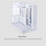 Lian Li O11 Vision -Three Sided Tempered Glass Panels - Dual-Chamber ATX Mid Tower - Up to 2 x 360mm Radiators - Removable Motherboard Tray for PC Building - Up to 455mm Large GPUs (O11VW.US)