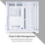 Lian Li O11 Vision -Three Sided Tempered Glass Panels - Dual-Chamber ATX Mid Tower - Up to 2 x 360mm Radiators - Removable Motherboard Tray for PC Building - Up to 455mm Large GPUs (O11VW.US)