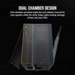 CORSAIR 6500X Mid-Tower ATX Dual Chamber PC Case – Panoramic Tempered Glass – Reverse Connection Motherboard Compatible – No Fans Included – Black