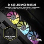 CORSAIR iCUE LINK 6500X RGB Mid-Tower ATX Dual Chamber PC Case – Panoramic Tempered Glass - Reverse Connection Motherboard Compatible – 3x CORSAIR RX120 RGB Fans Included – Black