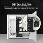 Corsair 5000D Airflow Mid-Tower Case - 3 RGB Fans - Lighting Controller - High-Airflow Design - RapidRoute Cable Management - True White