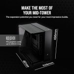 CORSAIR 6500X Mid-Tower ATX Dual Chamber PC Case – Panoramic Tempered Glass – Reverse Connection Motherboard Compatible – No Fans Included – Black