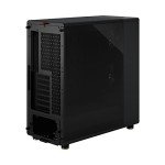 Fractal Design North Charcoal Black Tempered Glass Dark - Genuine Walnut Wood Front - Glass Side Panel - Two 140mm Aspect PWM Fans Included - Type C USB - ATX Airflow Mid Tower PC Gaming Case