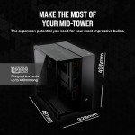 CORSAIR iCUE LINK 6500X RGB Mid-Tower ATX Dual Chamber PC Case – Panoramic Tempered Glass - Reverse Connection Motherboard Compatible – 3x CORSAIR RX120 RGB Fans Included – Black