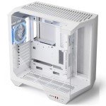 darkFlash Full-Tower ATX Gaming PC Case, Back Plug-in Motherboard, Dual-Chamber, Panoramic Glass, Up to 2 x 360mm Radiators, RTX 40 Compatible(DY470) (1 PWM ARGB Fans, White)