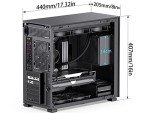 JONSBO D41 MESH SC Black ATX Computer Case with Screen, ATX PC Case Mid Tower/Support RTX 4090(335-400mm) GPU 360/280AIO,Power ATX/SFX: 100mm-220mm Multiple Tool-Free Design,Black