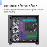 JONSBO TK-3 Black One-Piece Curved Glass ATX Mid Tower Pc Case, One-Piece Curved Glass, SP BTF MB/Dual 360 AIO/ATX PSU/40Series GPU, with 10 Fan Positions, 270 Degree Side View Display,Black Chassis
