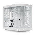HYTE Y70 Upgraded Modern Aesthetic Dual Chamber Panoramic Tempered Glass Mid-Tower ATX Computer Gaming Case with PCIE 4.0 Riser Cable Included, Snow White (CS-HYTE-Y70-WW)