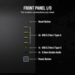 CORSAIR iCUE LINK 6500X RGB Mid-Tower ATX Dual Chamber PC Case – Panoramic Tempered Glass - Reverse Connection Motherboard Compatible – 3x CORSAIR RX120 RGB Fans Included – Black