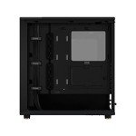 Fractal Design North Charcoal Black Tempered Glass Dark - Genuine Walnut Wood Front - Glass Side Panel - Two 140mm Aspect PWM Fans Included - Type C USB - ATX Airflow Mid Tower PC Gaming Case