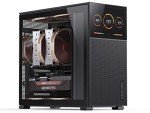 JONSBO D41 MESH SC Black ATX Computer Case with Screen, ATX PC Case Mid Tower/Support RTX 4090(335-400mm) GPU 360/280AIO,Power ATX/SFX: 100mm-220mm Multiple Tool-Free Design,Black
