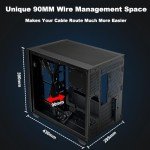 ATX Mid-Tower PC Gaming Case with 9pcs ARGB Fans Control Remote, Gaming ATX Case 360mm Radiator Support,ATX PC Case Tempered Glass Front/Side Panel,Mid Tower ATX Computer Case.