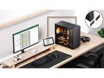 JONSBO D41 MESH SC Black ATX Computer Case with Screen, ATX PC Case Mid Tower/Support RTX 4090(335-400mm) GPU 360/280AIO,Power ATX/SFX: 100mm-220mm Multiple Tool-Free Design,Black