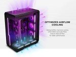 SSUPD Xhuttle Black ATX Mid Tower Gaming Case, with a Dual - Chamber Design, Panoramic Tempered Glass,Vertical GPU Airflow, Includes 3 x 120mm ARGB Reverse Fan, RGB Strip