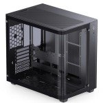 JONSBO TK-3 Black One-Piece Curved Glass ATX Mid Tower Pc Case, One-Piece Curved Glass, SP BTF MB/Dual 360 AIO/ATX PSU/40Series GPU, with 10 Fan Positions, 270 Degree Side View Display,Black Chassis